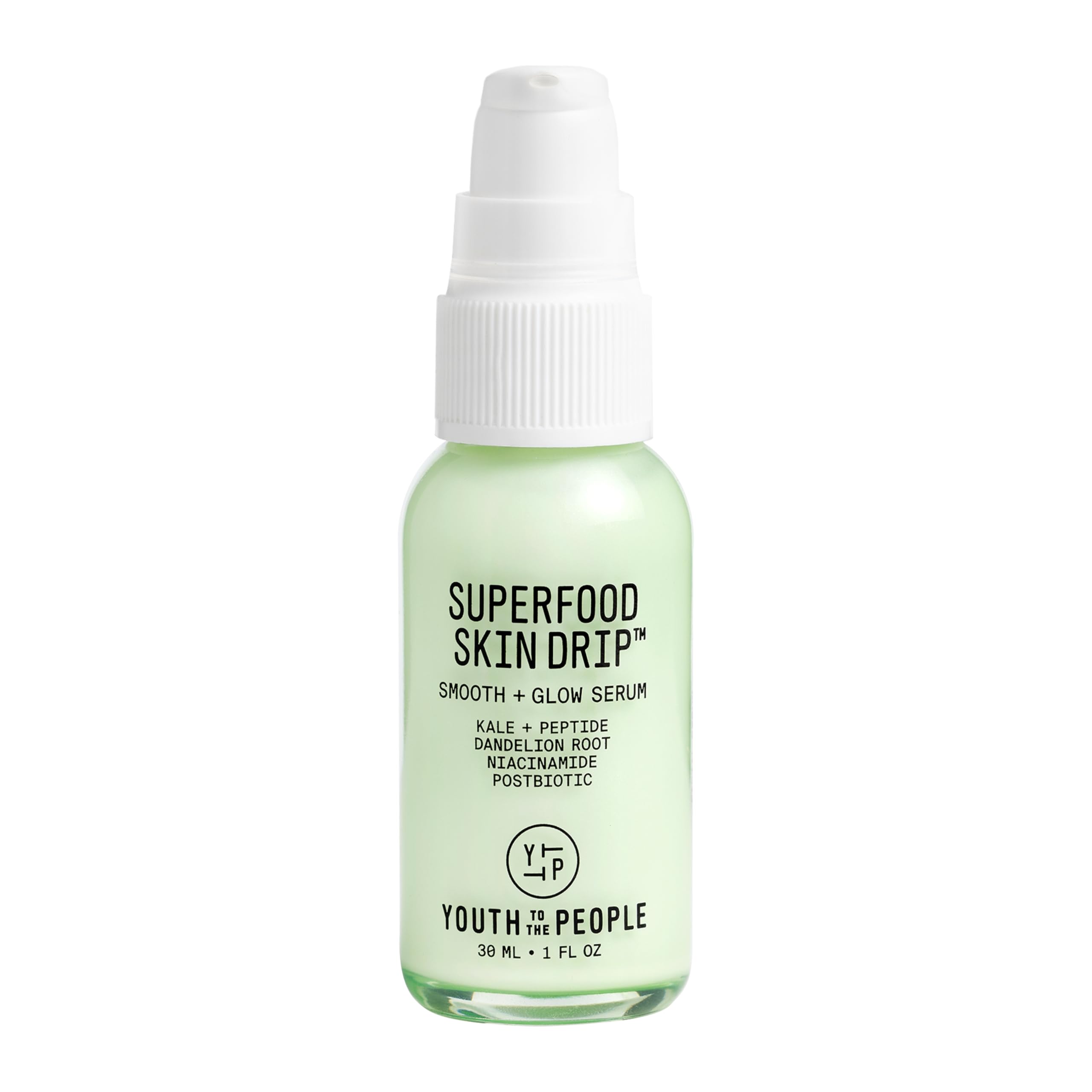 Youth To The People Superfood Skin Drip Face Serum (1 fl oz), Strengthens Skin Barrier + Evens Skin Tone, 5% Niacinamide, Kale, Peptides, Ceramides, Boosts Glow, Vegan